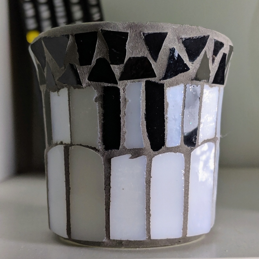 Handmade Piano mosiac candle holder - Albert Ortiz
